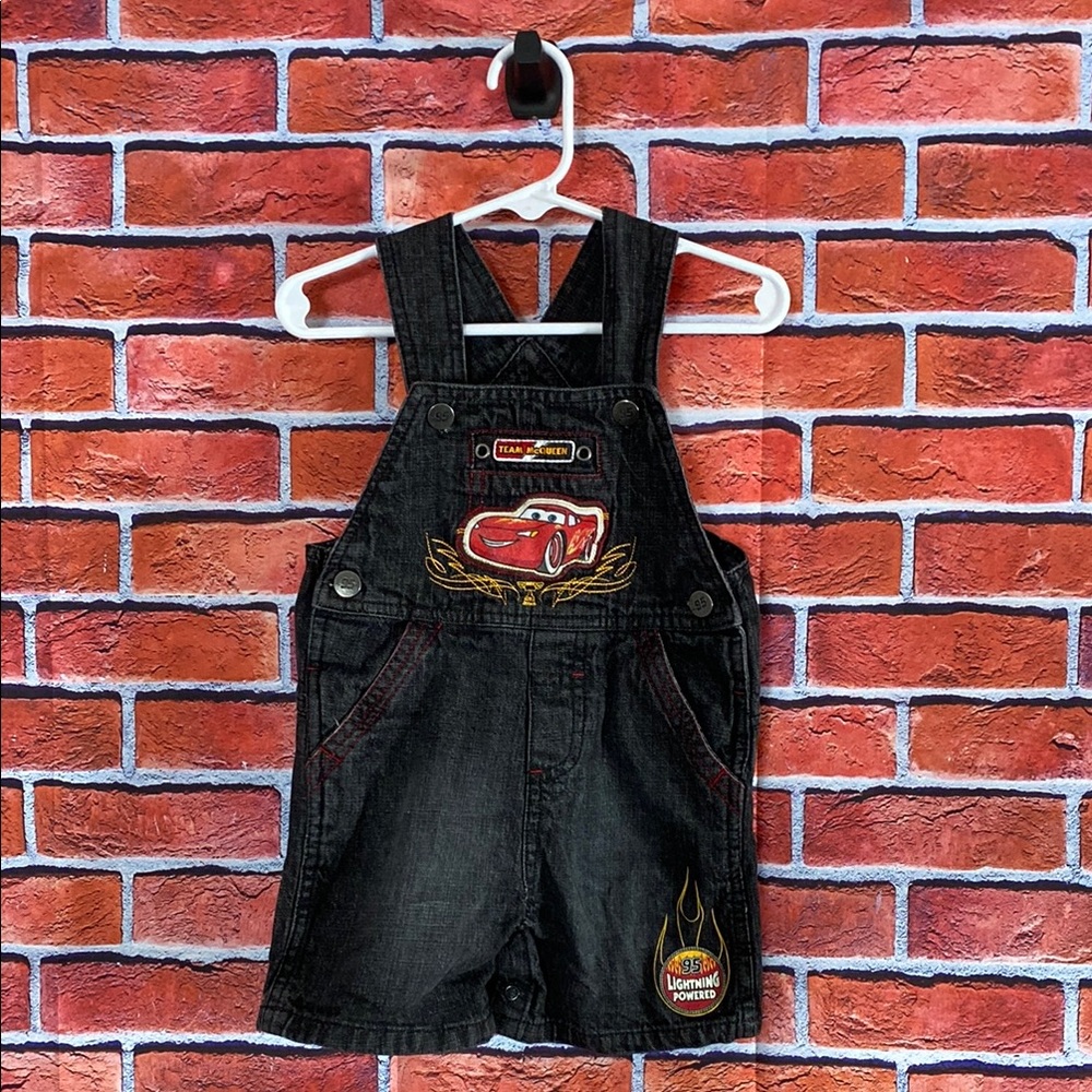 Disney Pixar Cars Overalls Shorts Bibs Boys‎ 18 Months Lightning McQueen